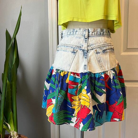 Vintage Reworked Acid Wash Skirt - Picture 4 of 7